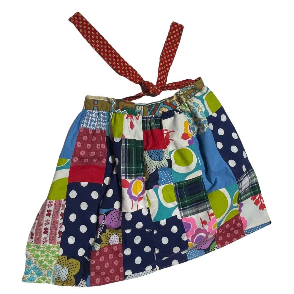 Vintage Boho Patchwork Kitchen Apron Bohemian Fes… - image 5